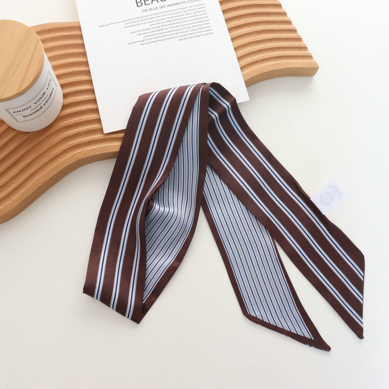 2025 새로운 줄무늬 작은 실크 스카프 여성의 봄,  - Silk Tie Striped 리뷰 및 가격