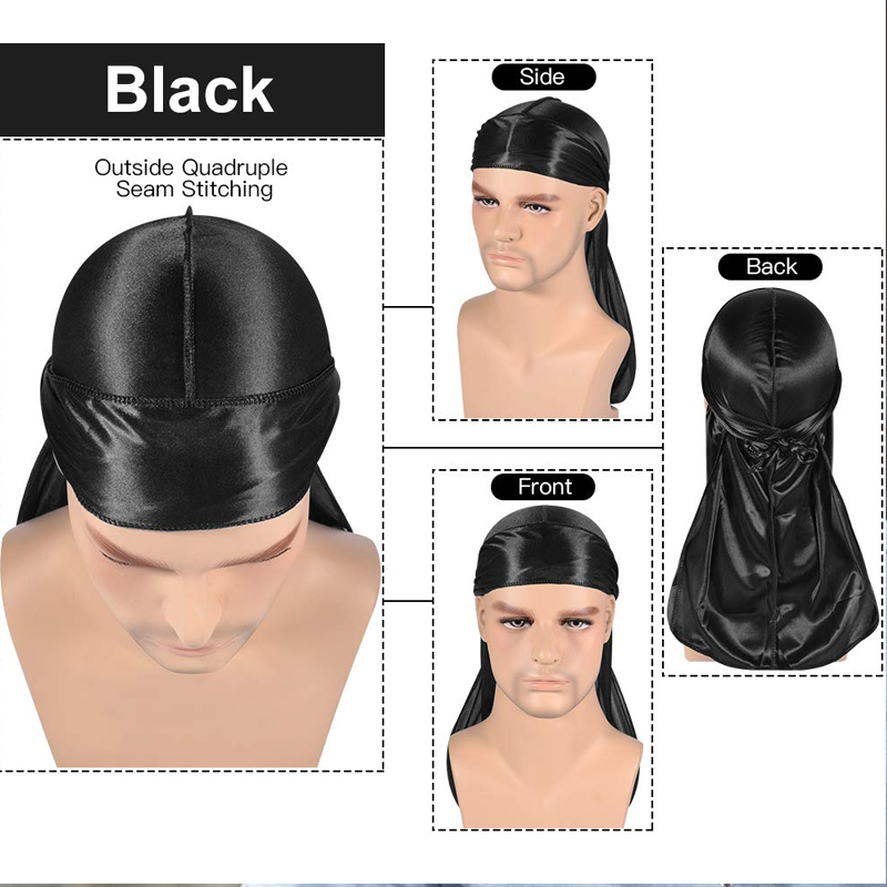 1-4Pcs 새로운 실크 Durag Bandana Tu - Bandana Doo Rag 리뷰 및 가격