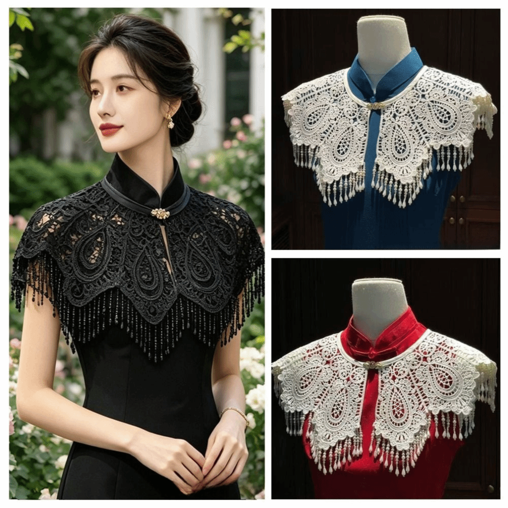 폴리에스터 치파오 숄 신중국풍 레트로 태슬 스톨 물방울 - Stole Wedding Shawl 리뷰 및 가격